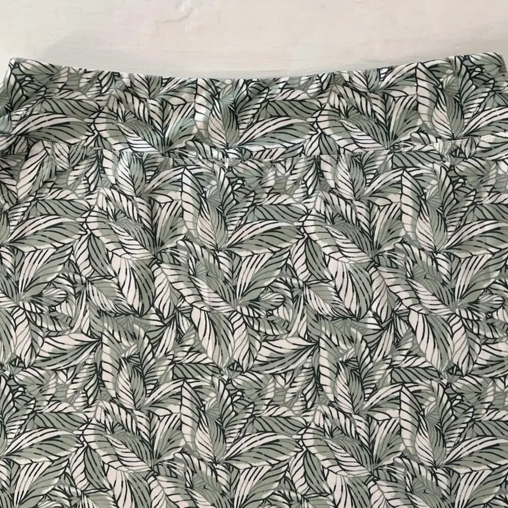 Eddie Bauer Faux Wrap Skirt Womens Size XL Walking Stretch Soft Tropical Tennis